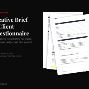 Creative Brief & Client Questionnaire