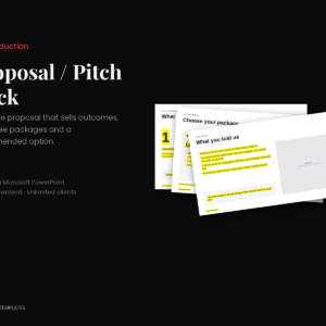 Proposal / Pitch Deck