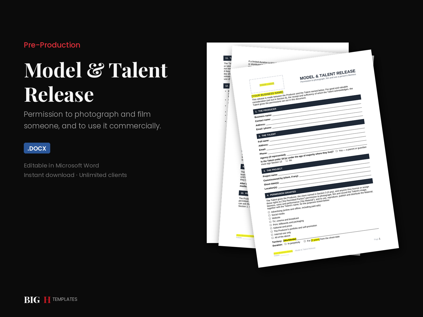 Model & Talent Release