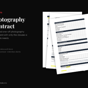 Photography Contract