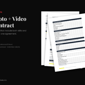 Photo + Video Contract