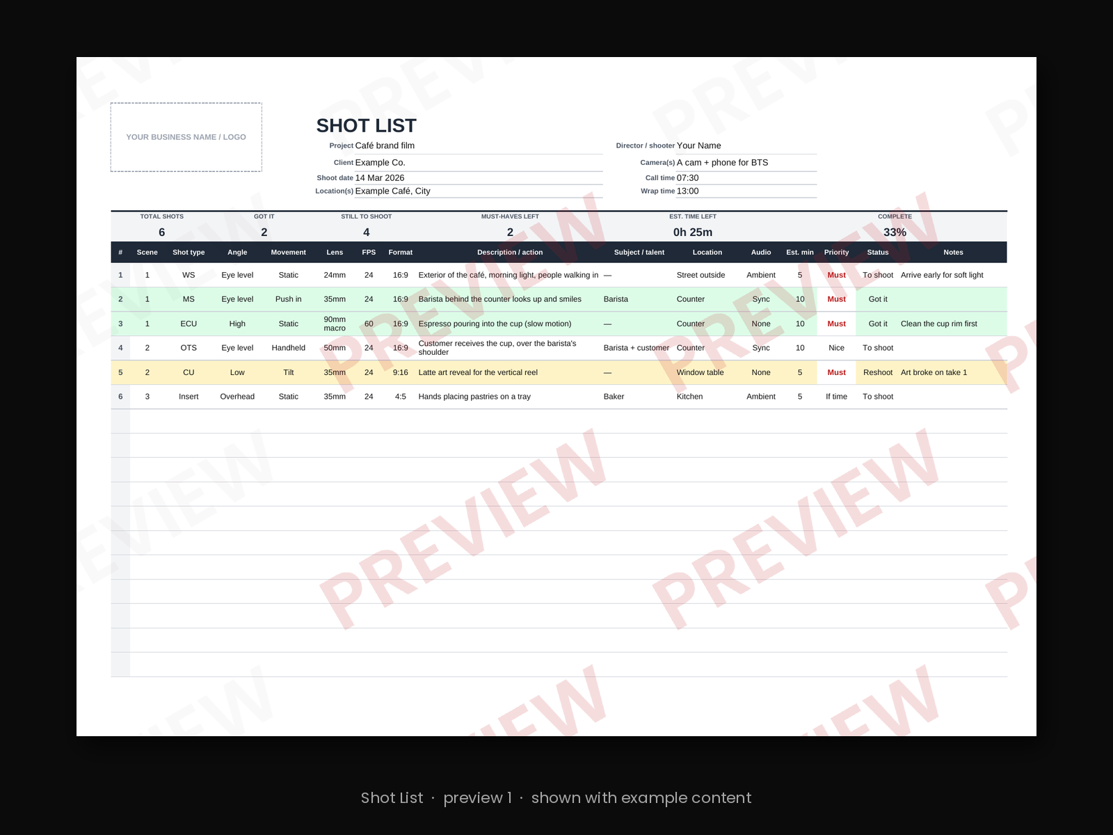 Shot List - Image 2