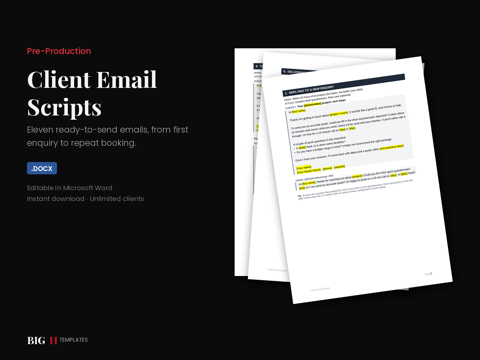 Client Email Scripts preview