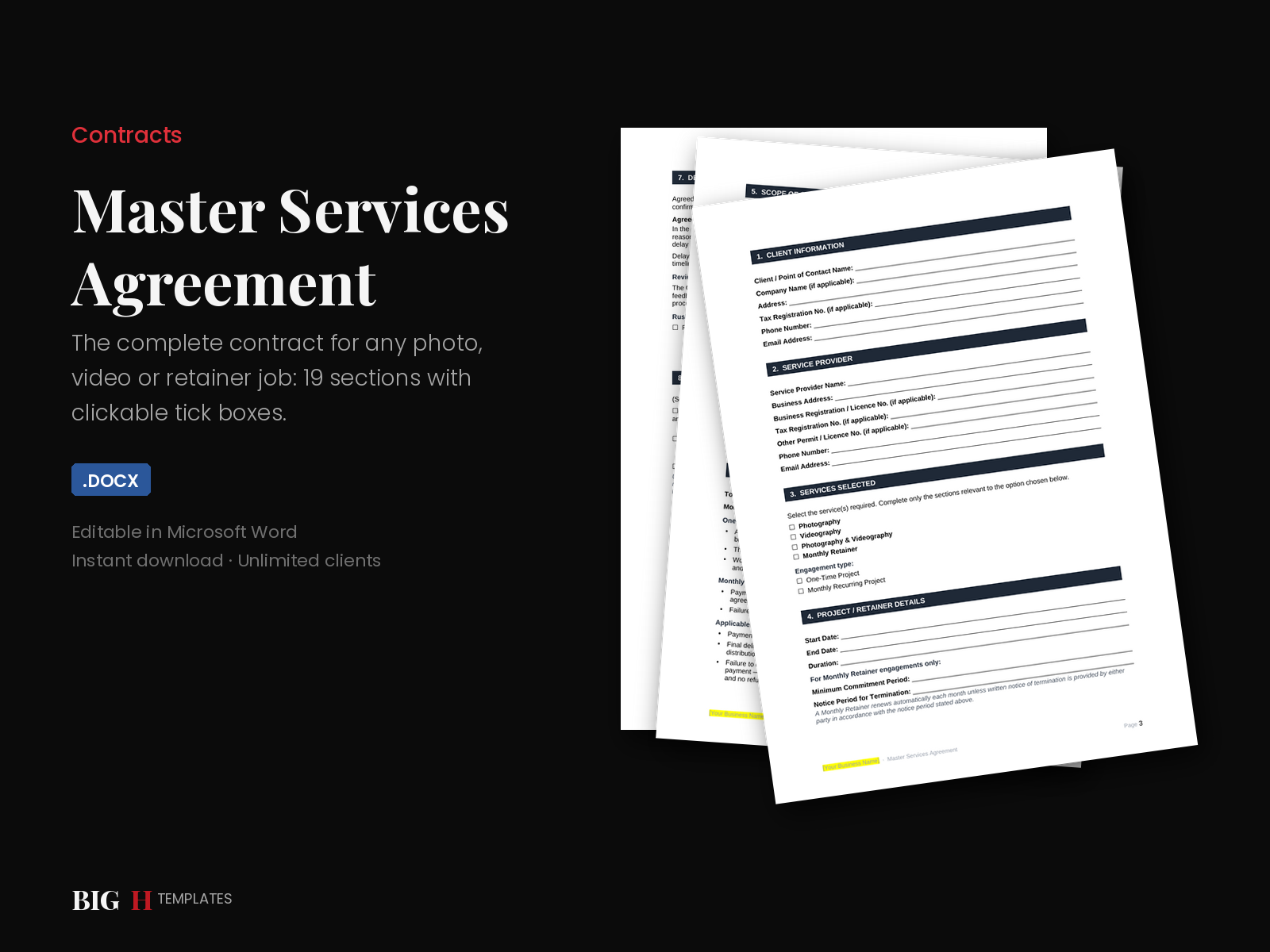 Master Services Agreement preview