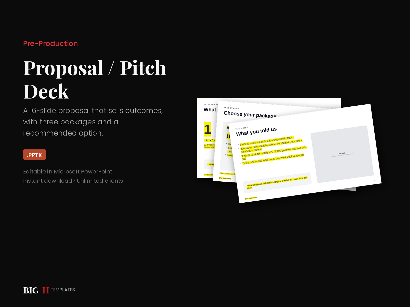 Proposal / Pitch Deck preview
