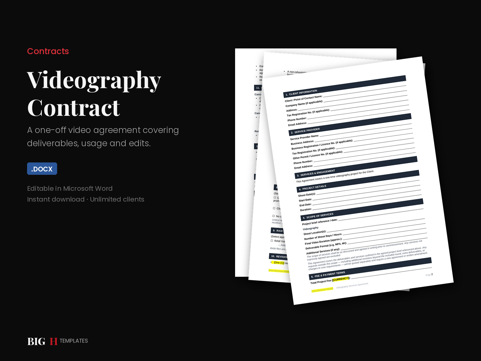 Videography Contract preview